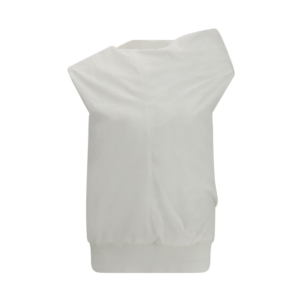 Sacai White Polyester Sweatshirt - Poplin Pullover