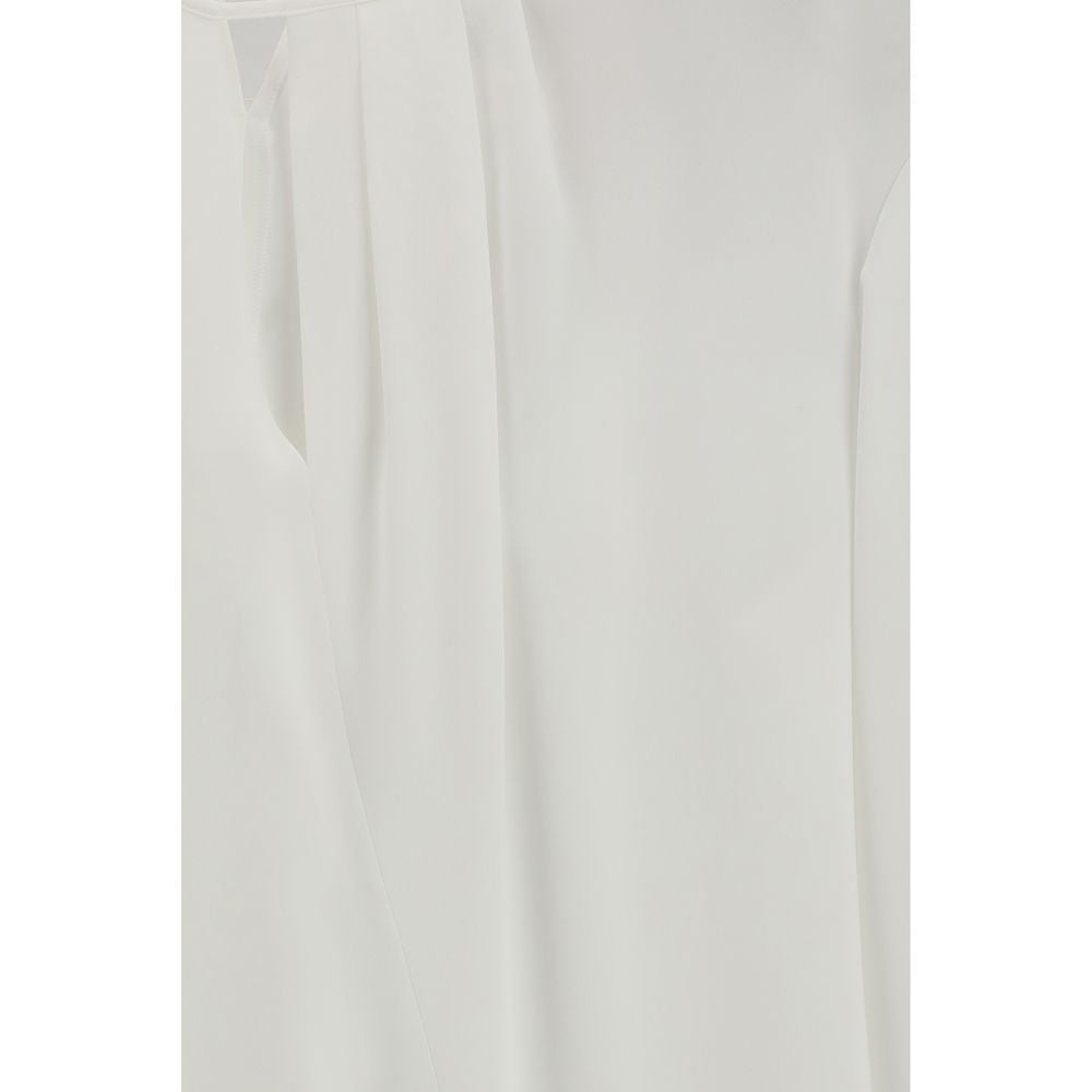 Max Mara White Triacetate Blouse - Elegant Femininity Redefined