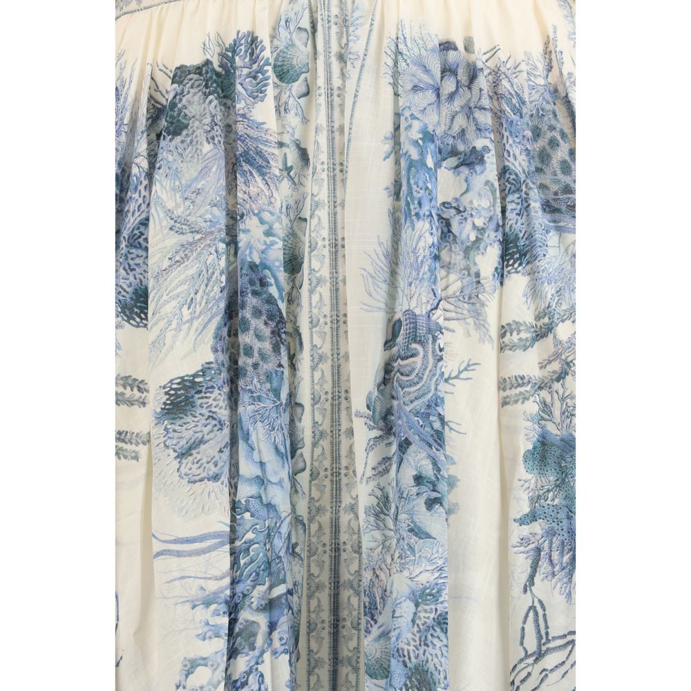 Zimmermann Wanderlust Multicolor Cotton Long Skirt