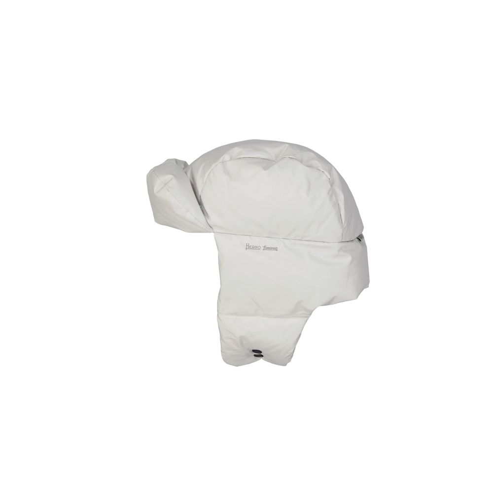 Herno White Padded Trapper Hat