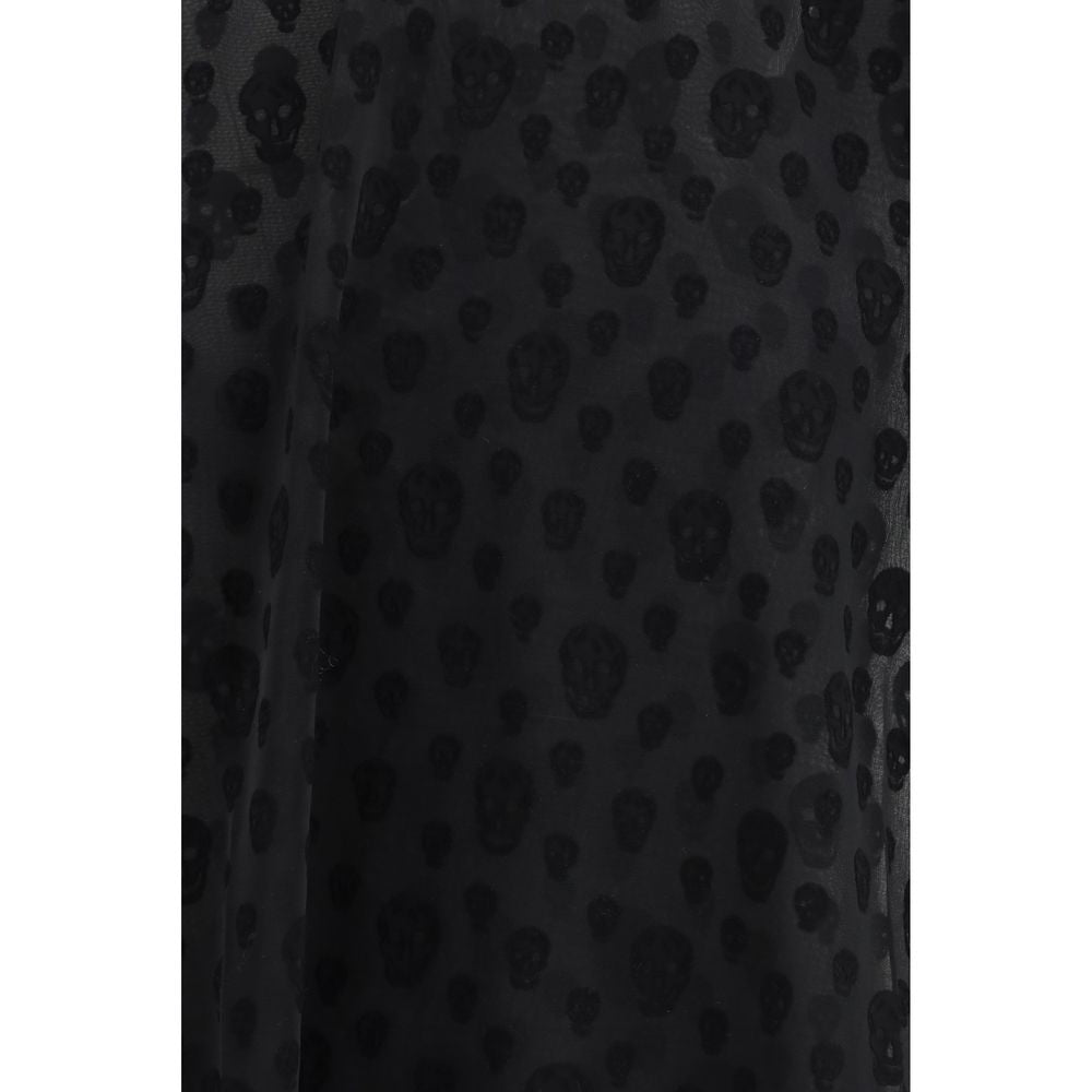 Alexander McQueen Sheer Black Skull T-Shirt