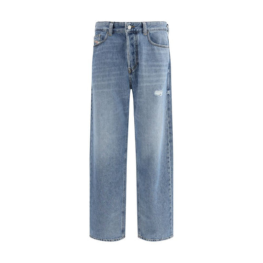 Diesel Blue Cotton Relaxed Fit Jeans - 2024 D-Macs