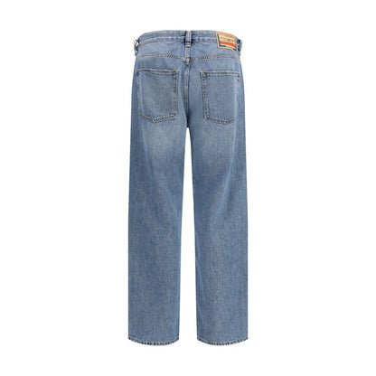 Diesel Blue Cotton Relaxed Fit Jeans - 2024 D-Macs