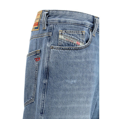 Diesel Blue Cotton Relaxed Fit Jeans - 2024 D-Macs