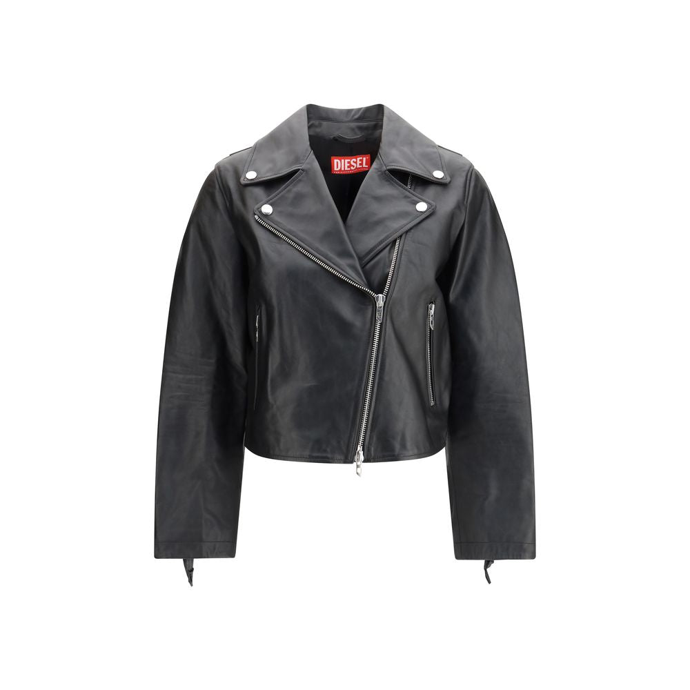 Diesel L-Unatic Black Leather Jacket