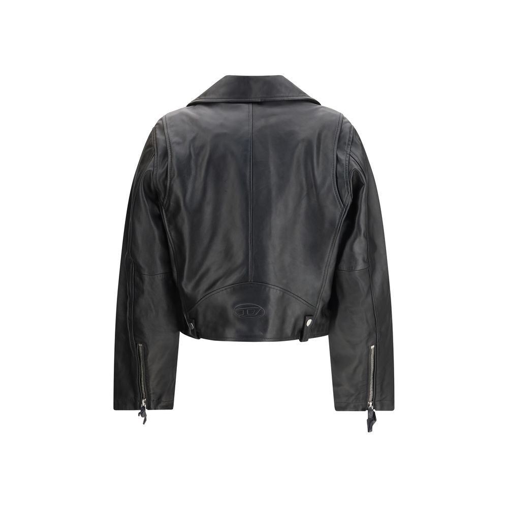 Diesel L-Unatic Black Leather Jacket