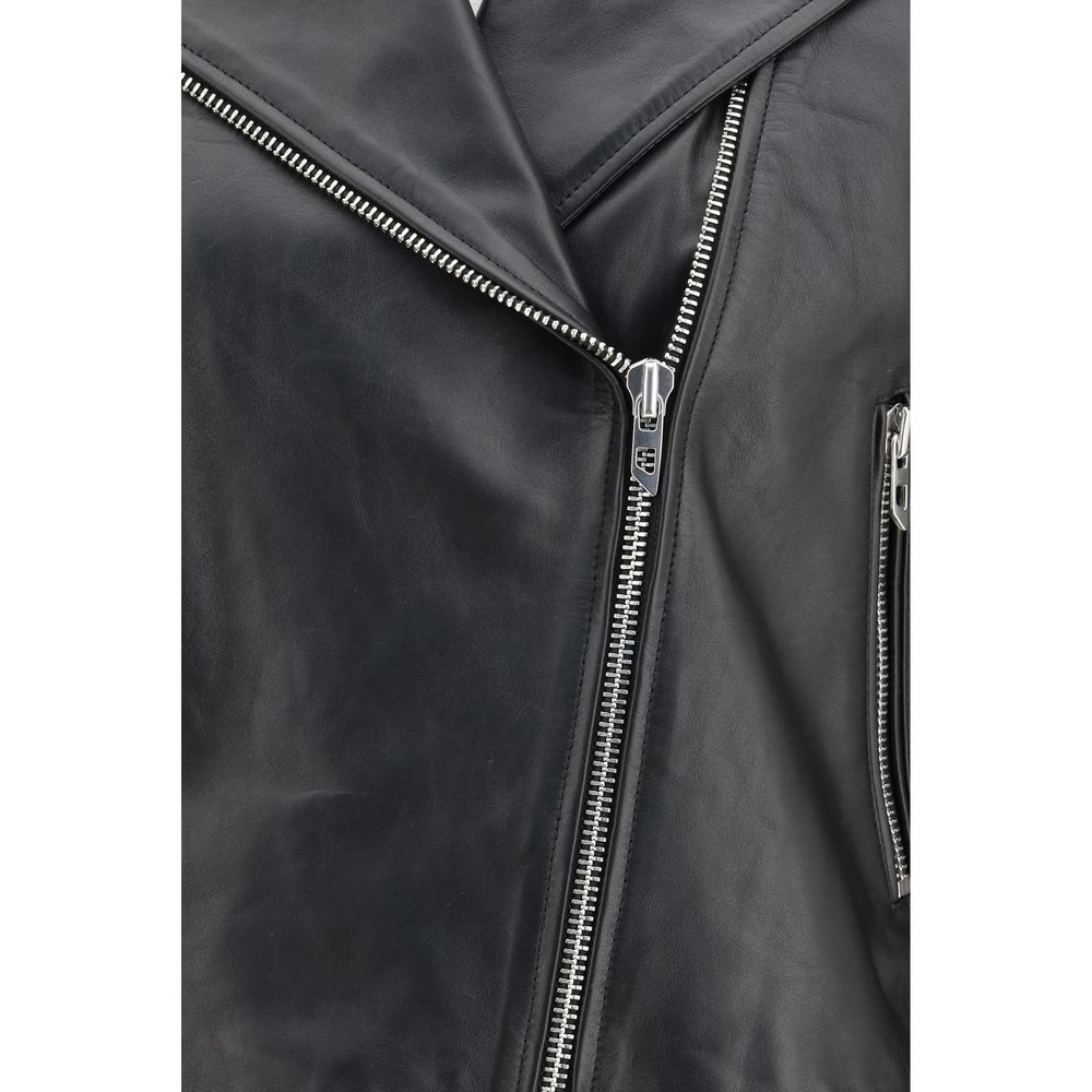 Diesel L-Unatic Black Leather Jacket