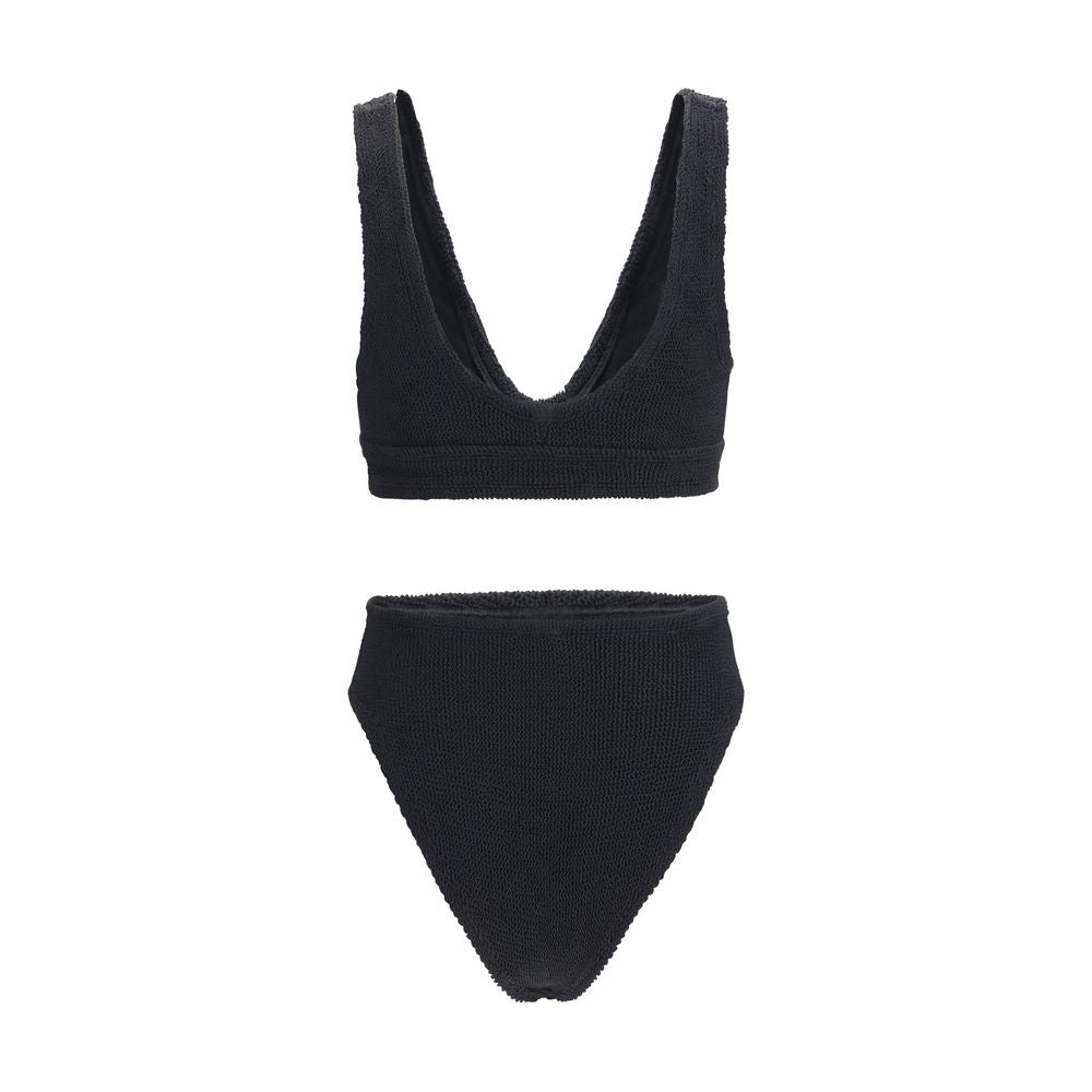 Hunza G Black Polyamide One-Piece Swimsuit - The Angel