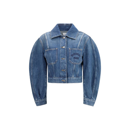Givenchy Blue Cotton Cocoon Cropped Denim Jacket
