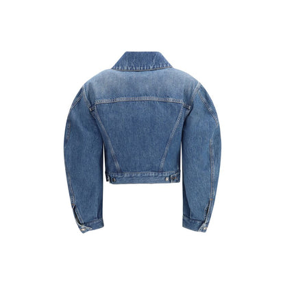 Givenchy Blue Cotton Cocoon Cropped Denim Jacket