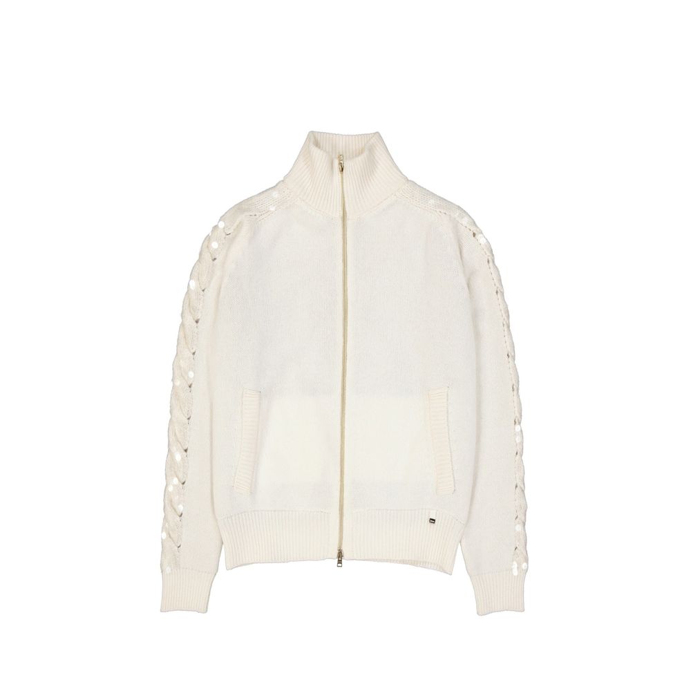 Herno White Cashmere Cardigan - Luxurious Comfort for Women