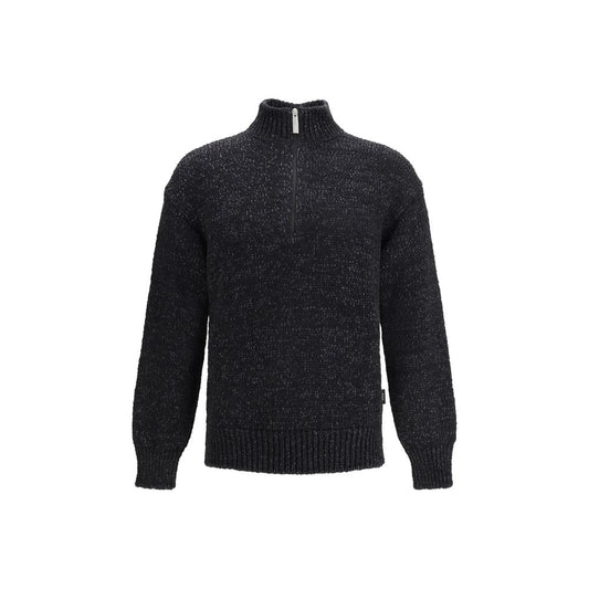 LAMINAR Black Cotton Sweatshirt - Elegant Comfort