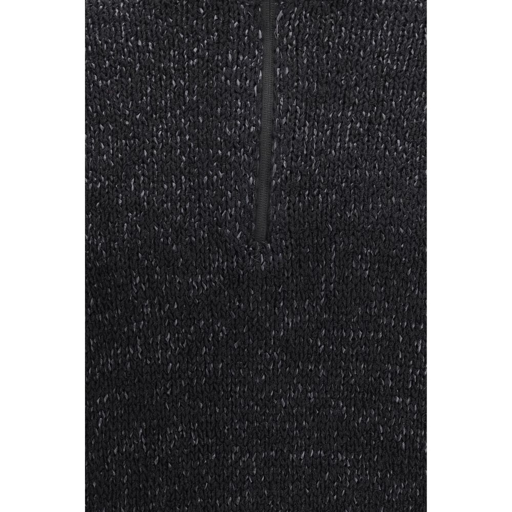 LAMINAR Black Cotton Sweatshirt - Elegant Comfort