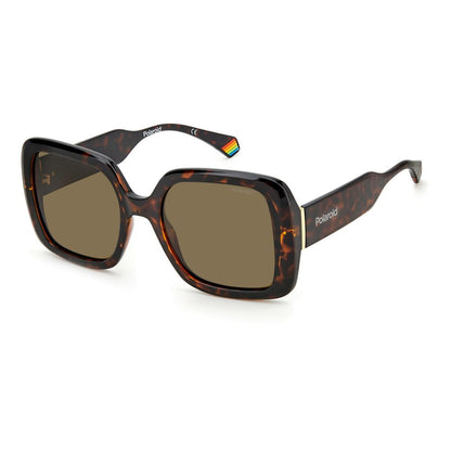 Polaroid Women’s Sunglasses – Brown Resin Frame, 100% UV Protection