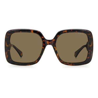 Polaroid Women’s Sunglasses – Brown Resin Frame, 100% UV Protection