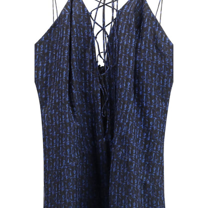 Kristina Ti Blue Silk Casual Dress - Charlene Amnesia Long Dress
