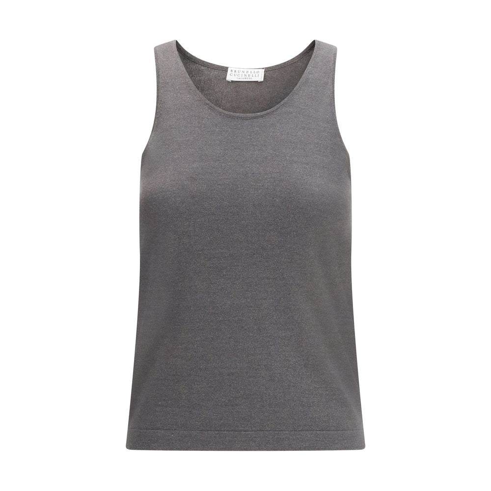Brunello Cucinelli Gray Cashmere Top