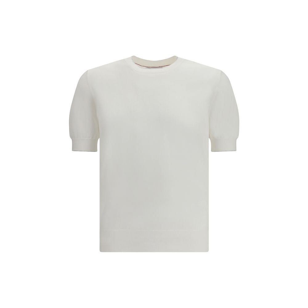 Brunello Cucinelli White Cotton T-Shirt - Contemporary Luxury
