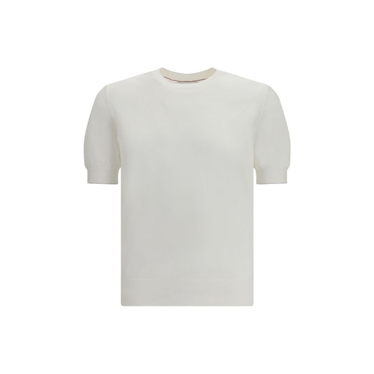 Brunello Cucinelli White Cotton T-Shirt - Contemporary Luxury