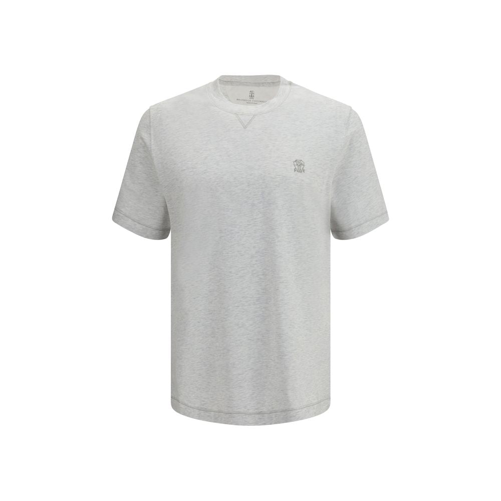 Brunello Cucinelli Gray Cotton T-Shirt - Understated Elegance
