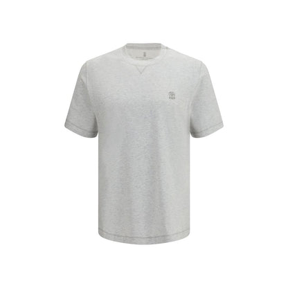 Brunello Cucinelli Gray Cotton T-Shirt - Understated Elegance