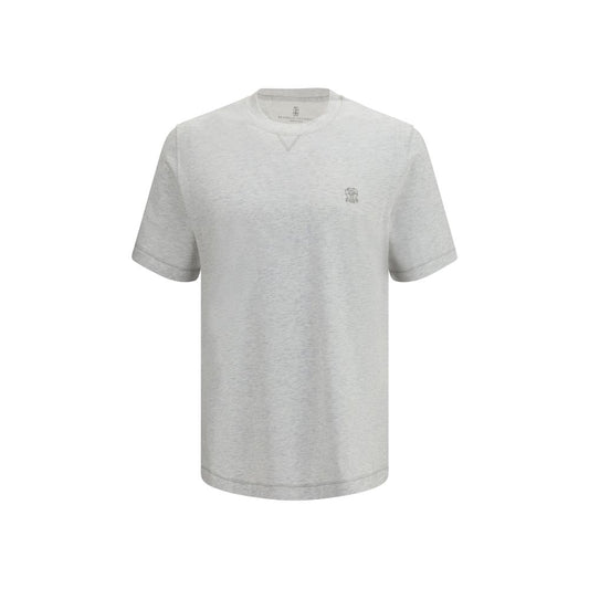 Brunello Cucinelli Gray Cotton T-Shirt - Understated Elegance
