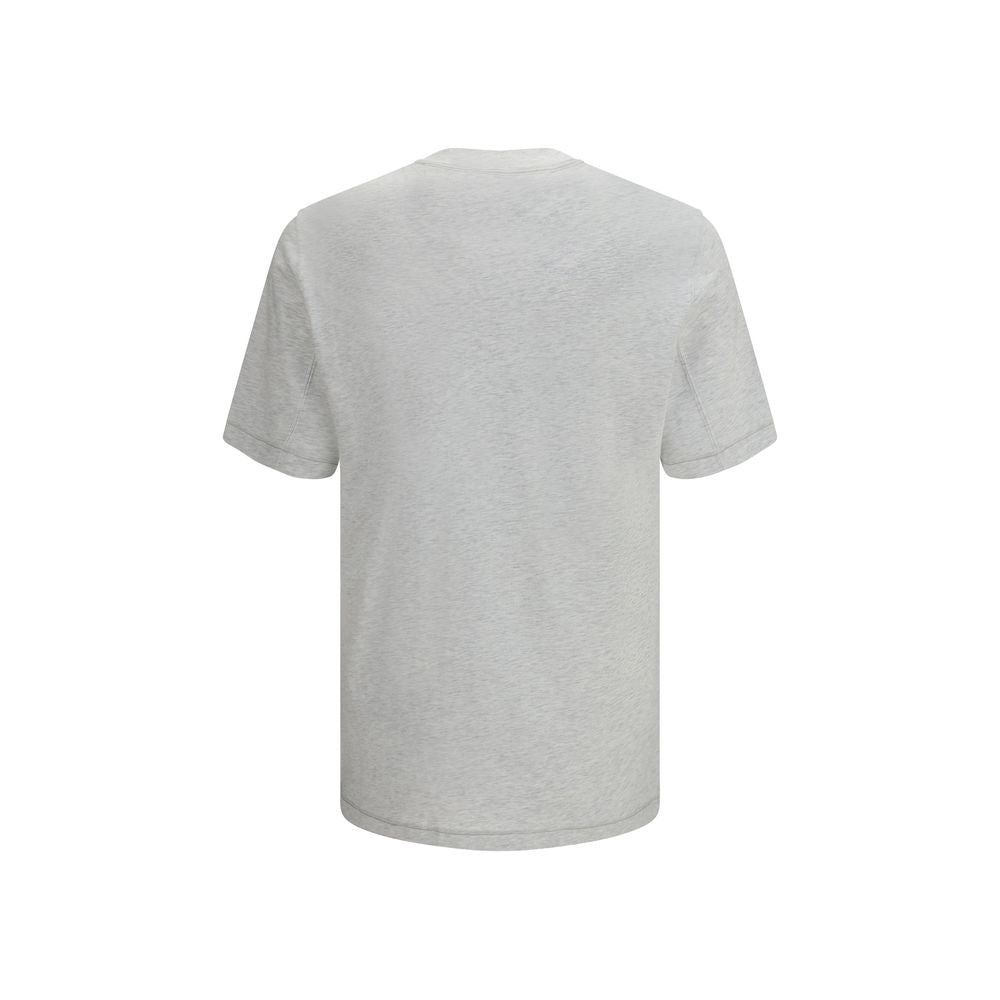 Brunello Cucinelli Gray Cotton T-Shirt - Understated Elegance