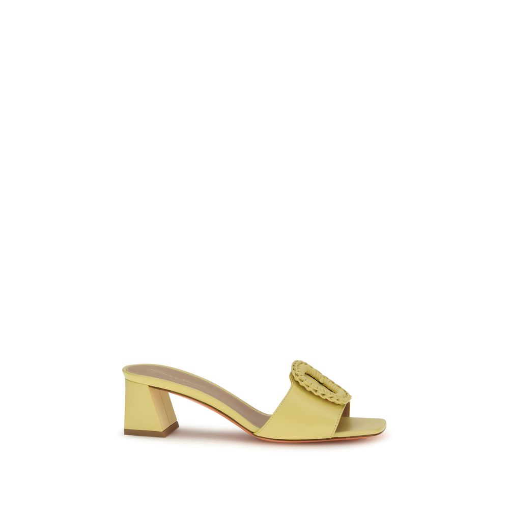 Santoni Bicolor Calf Leather Bos Taurus Mules
