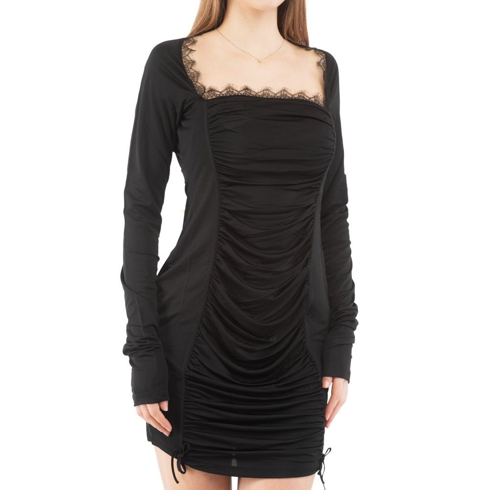 Moschino Black Viscose Cocktail Dress IT46