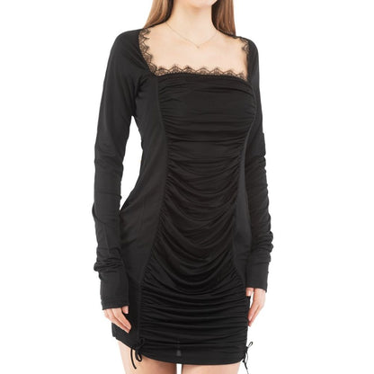 Moschino Black Viscose Cocktail Dress IT46
