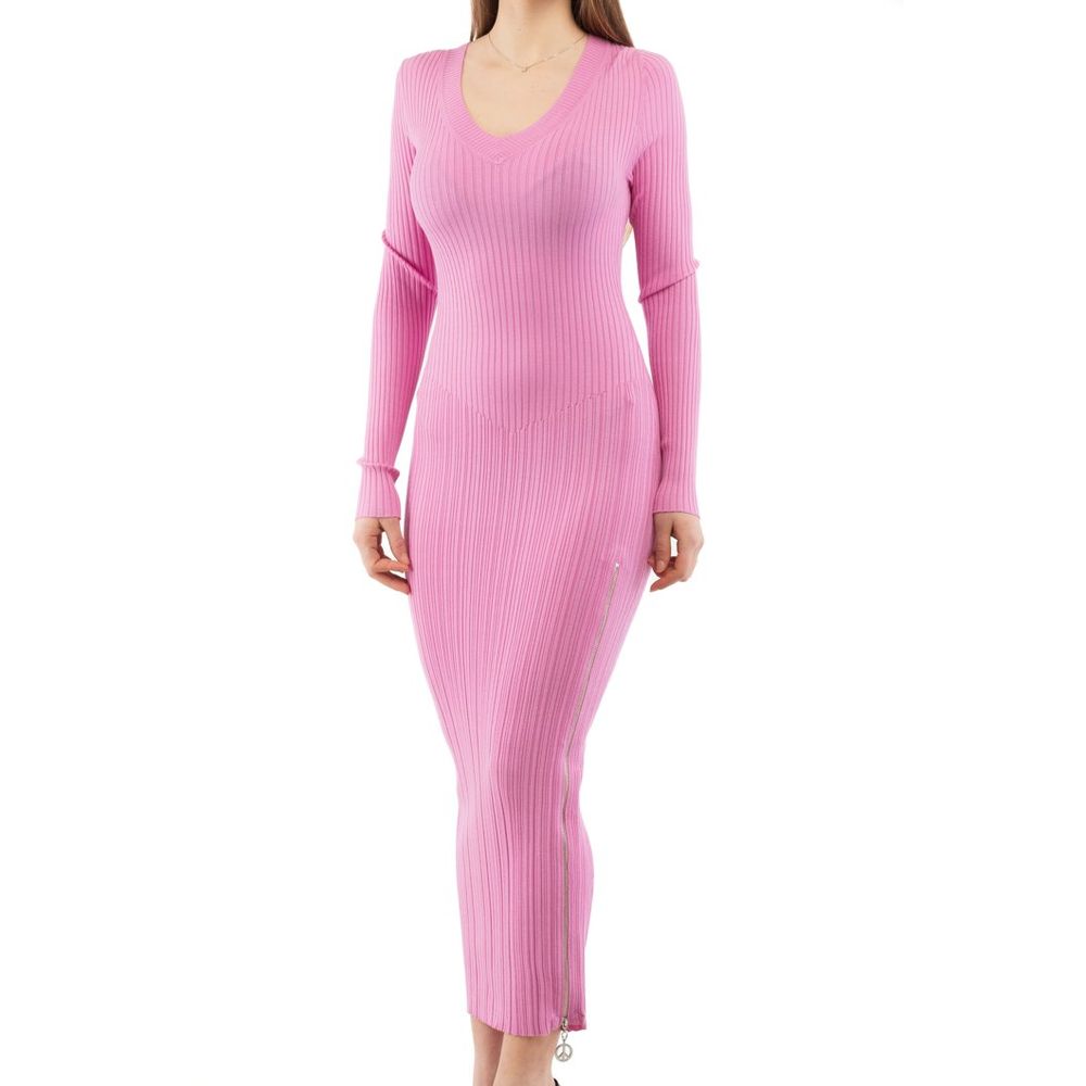 Moschino Multicolor Viscose Casual Dress in Pink, Size S