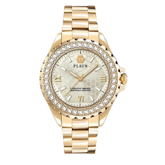 Philipp Plein Gold Stainless Steel Dress Watch – A Bold Statement of Luxury
