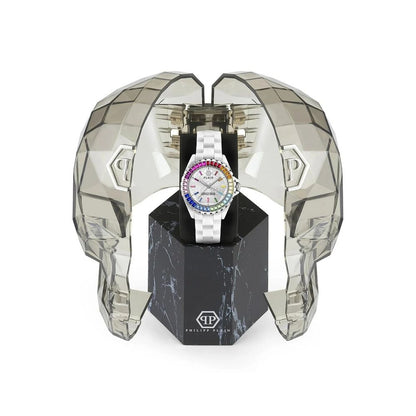 Philipp Plein White Ceramic Dress Watch: A Statement of Luxury