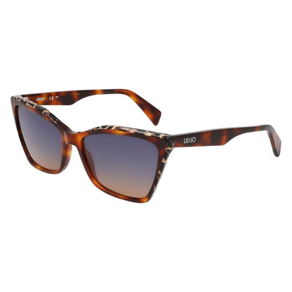Liu Jo Women’s Sunglasses – Brown Acetate Frame, Multicoloured Lenses