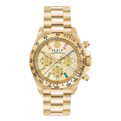Philipp Plein Gold Stainless Steel Dress Watch - A Statement of Luxury