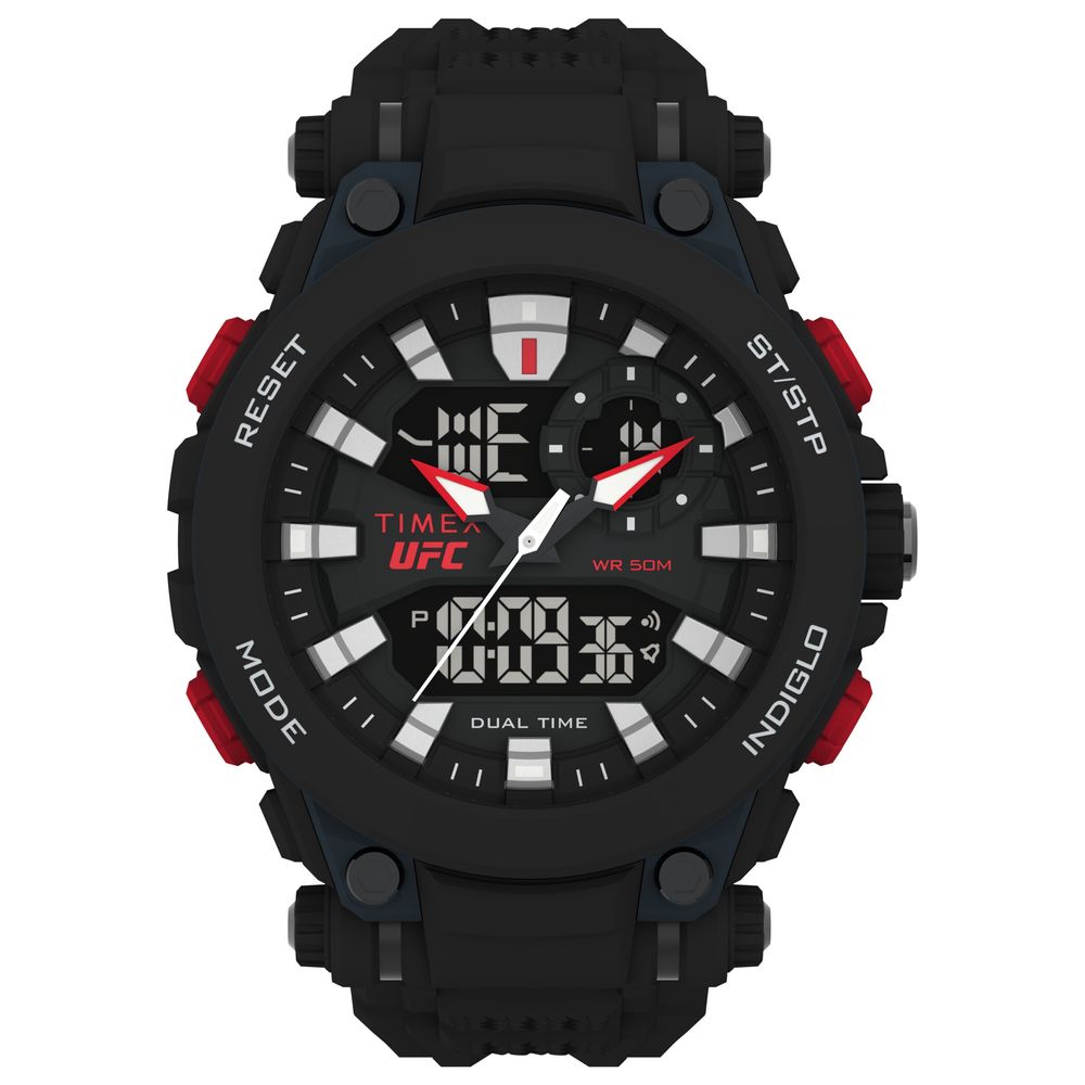 Timex Black Rubber Digital Watch: UFC Redemption Edition