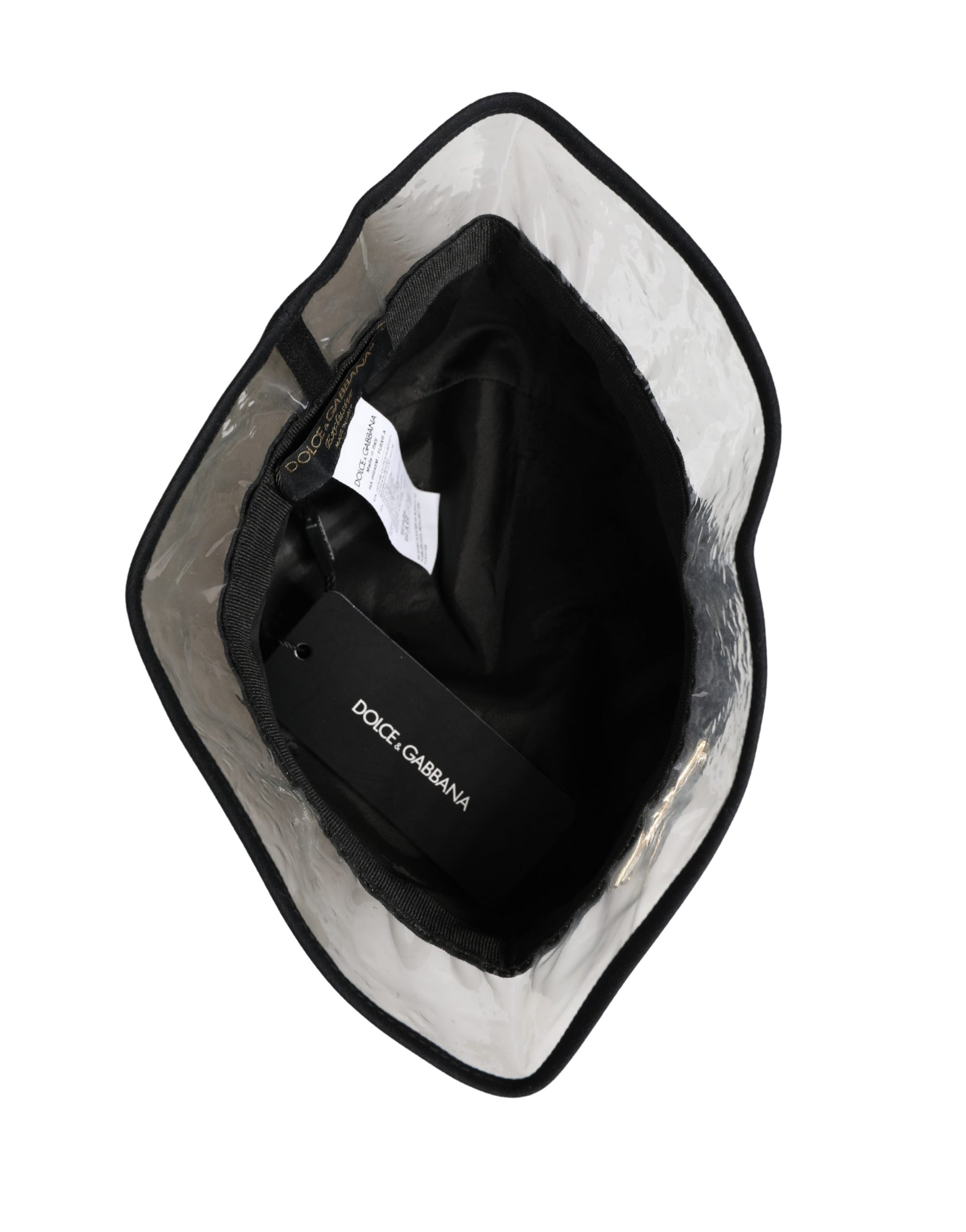 Dolce & Gabbana Black Cotton Plastic Fisherman Bucket Hat