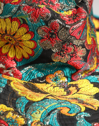 Dolce & Gabbana Multicolor Brocade Wide Brim Fisherman Capello Hat