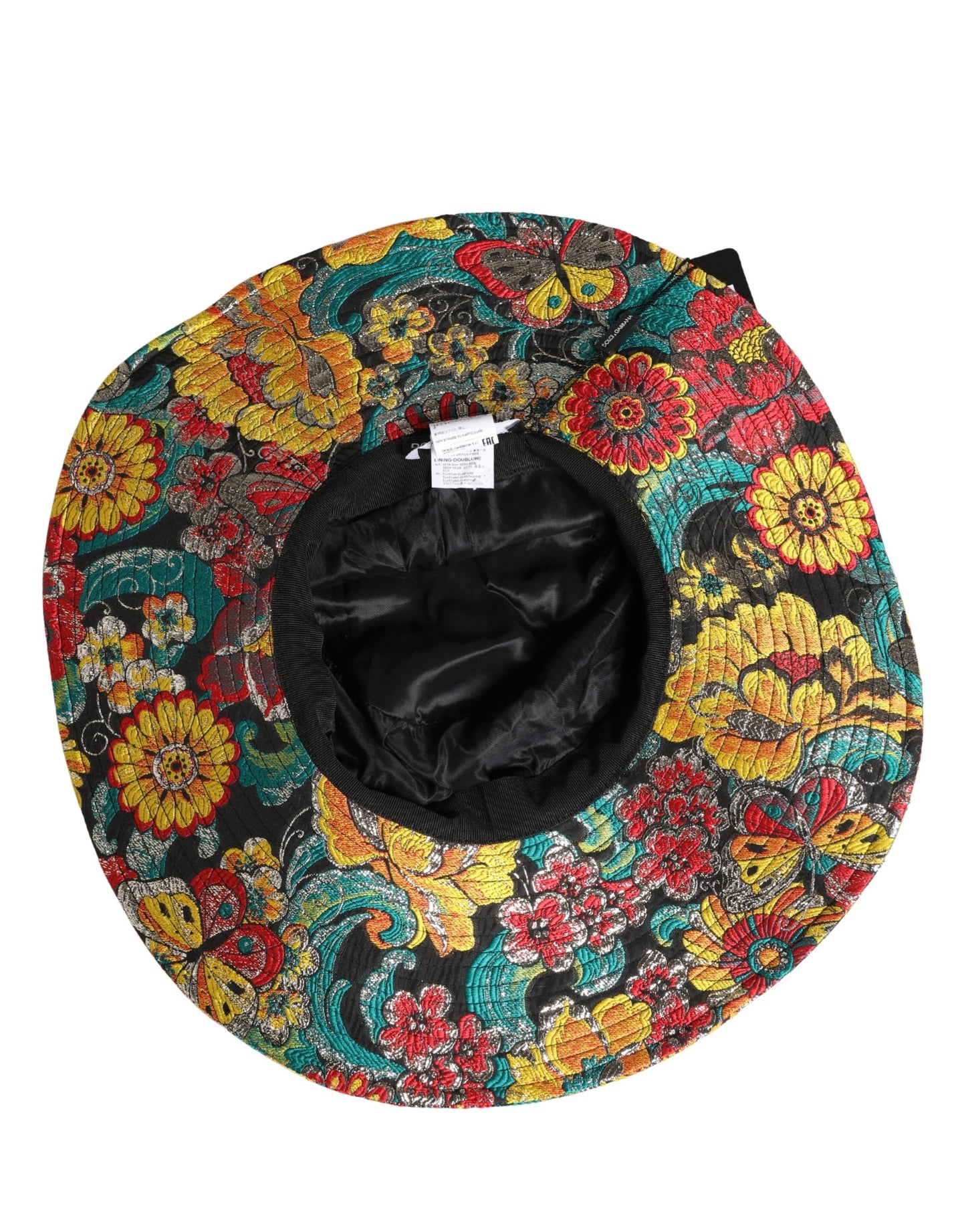 Dolce & Gabbana Multicolor Brocade Wide Brim Fisherman Capello Hat