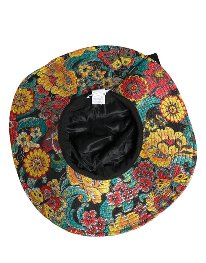 Dolce & Gabbana Multicolor Brocade Wide Brim Fisherman Capello Hat