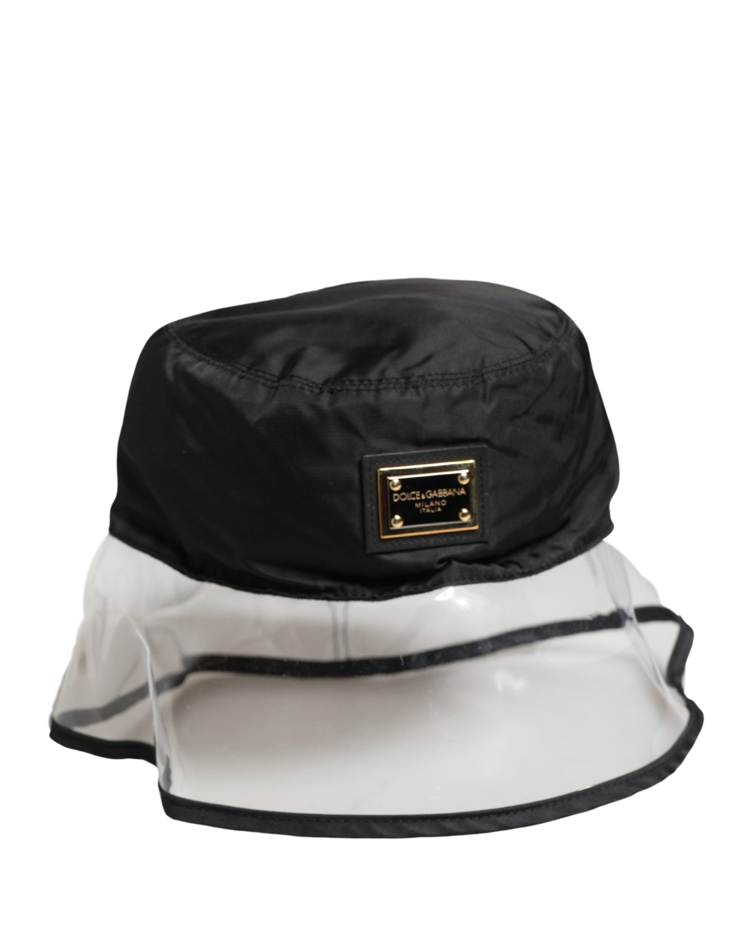 Dolce & Gabbana Men Black Plastic Fisherman Bucket Hat