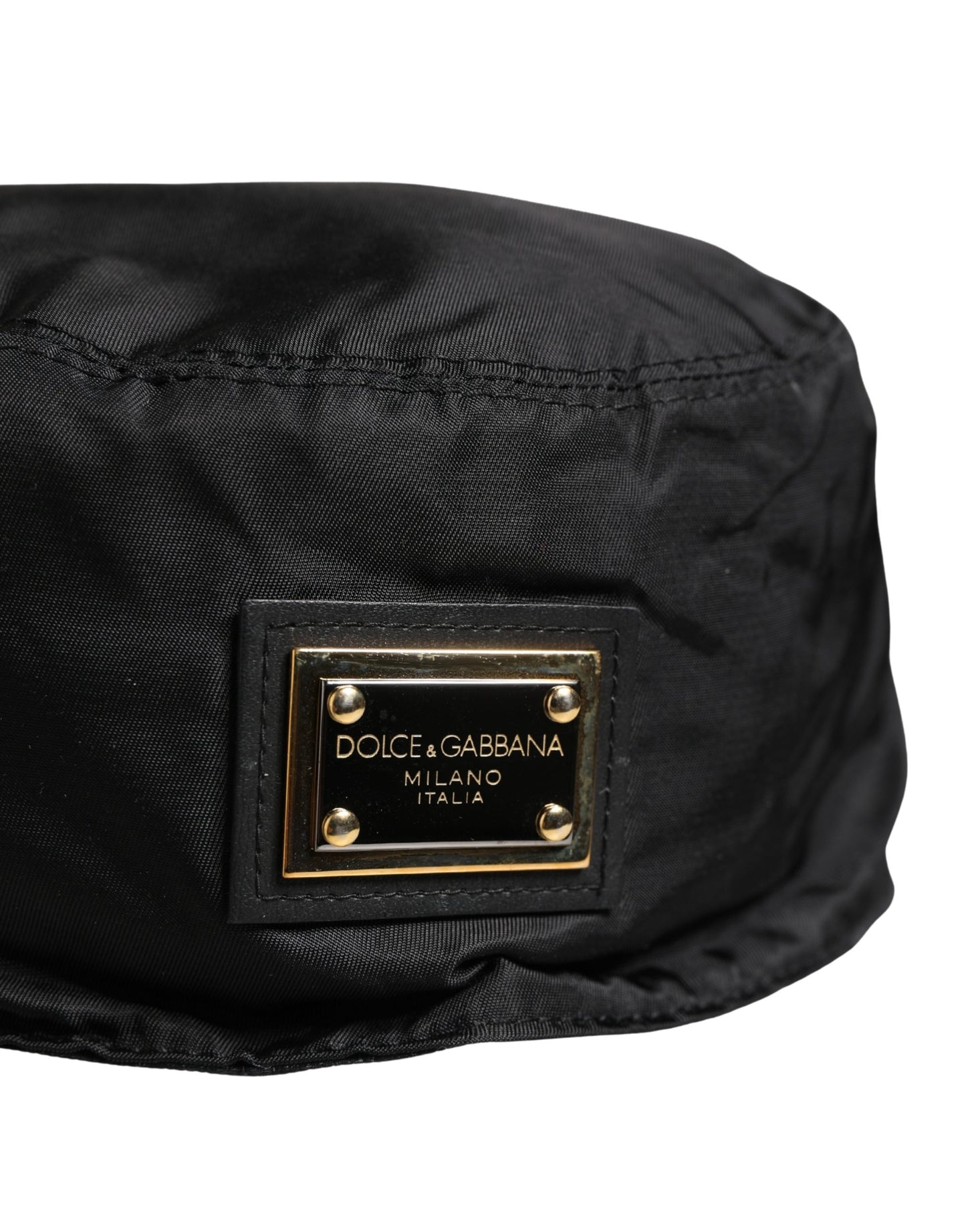 Dolce & Gabbana Men Black Plastic Fisherman Bucket Hat