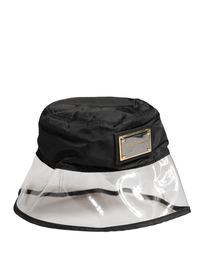Dolce & Gabbana Men’s Black Plastic Fisherman Bucket Capello Hat