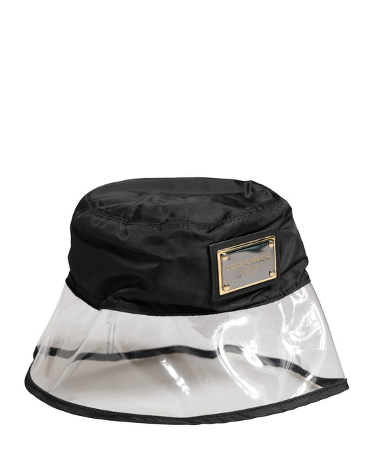 Dolce & Gabbana Men’s Black Plastic Fisherman Bucket Capello Hat