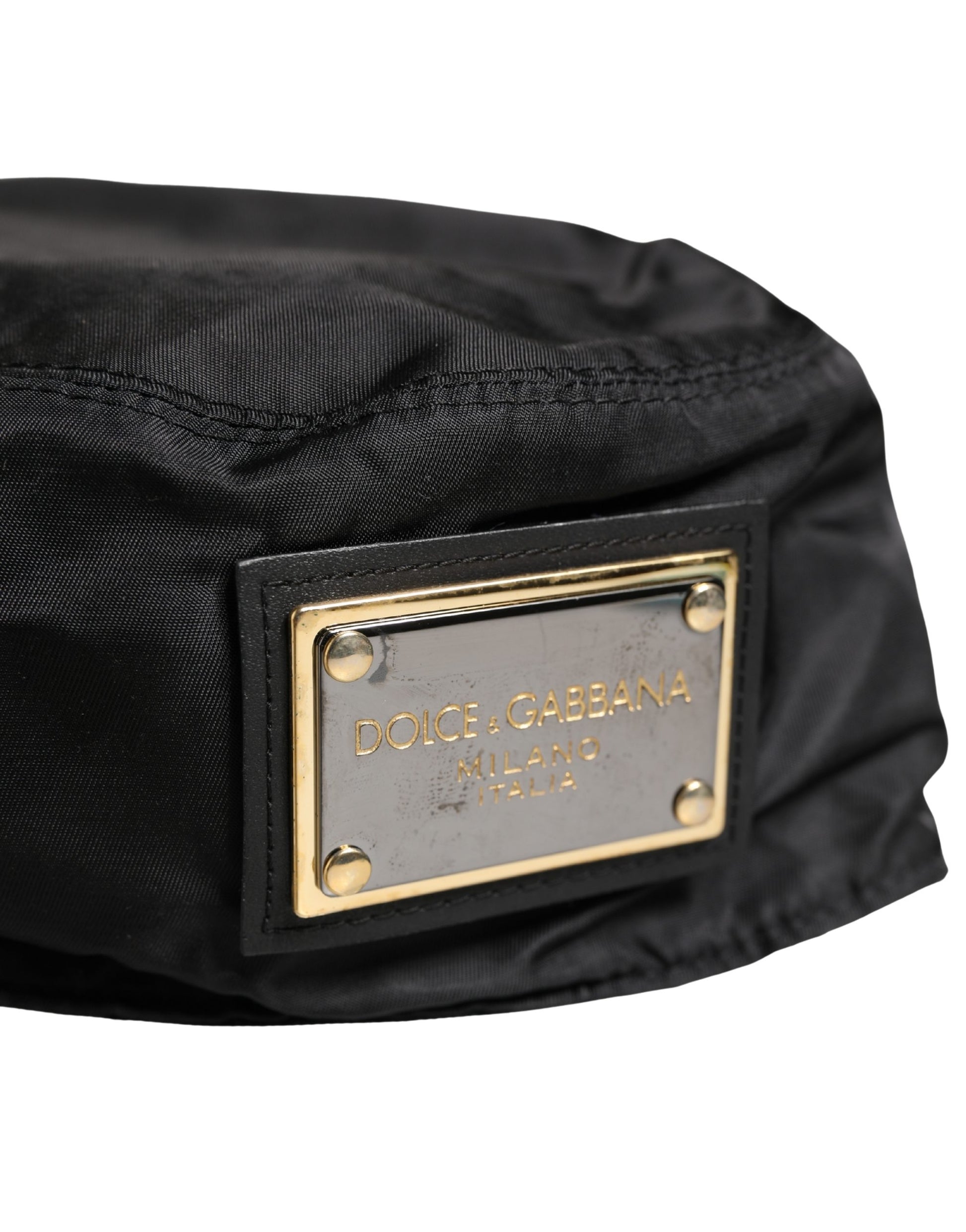 Dolce & Gabbana Men’s Black Plastic Fisherman Bucket Capello Hat