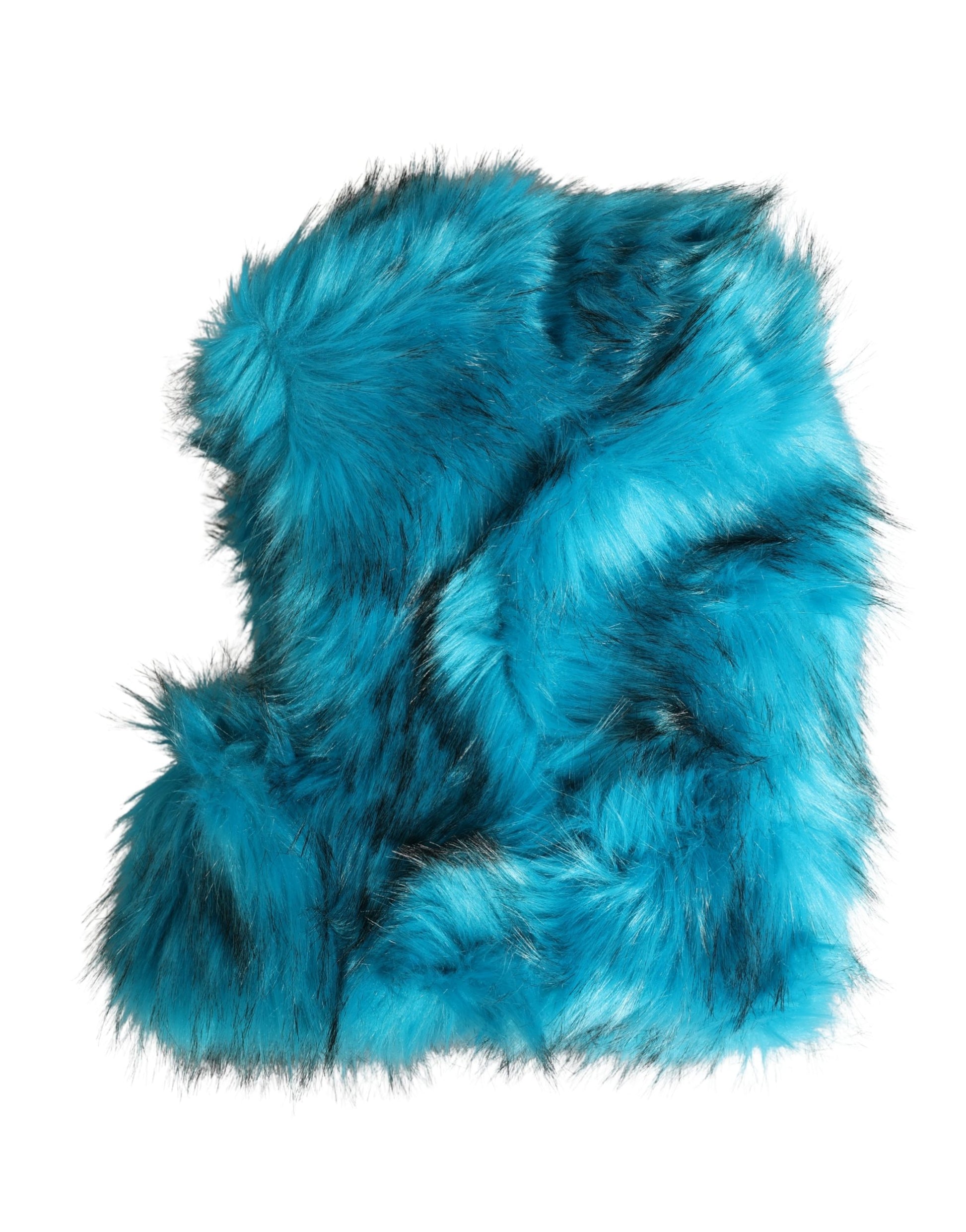 Dolce & Gabbana Blue Modacrylic Fur Women Bucket Hat