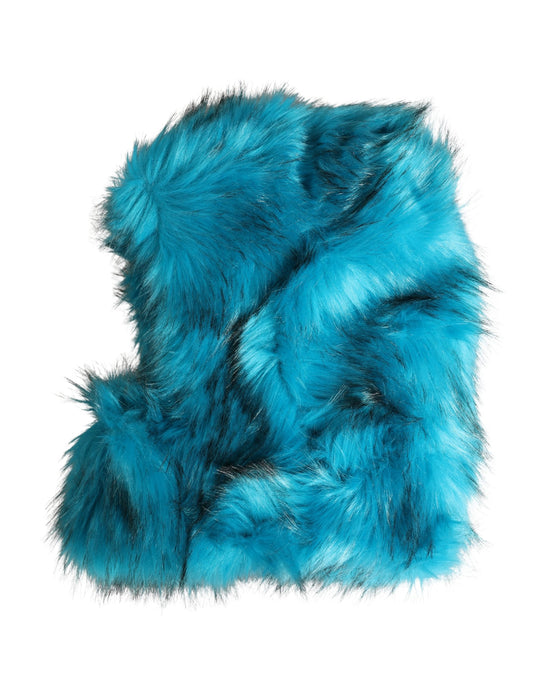 Dolce & Gabbana Blue Modacrylic Fur Women Bucket Hat