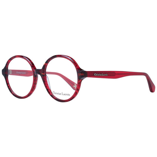 Christian Lacroix Women’s Optical Glasses – Red Round Frame, 53mm