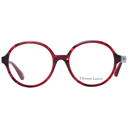 Christian Lacroix Women’s Optical Glasses – Red Round Frame, 53mm