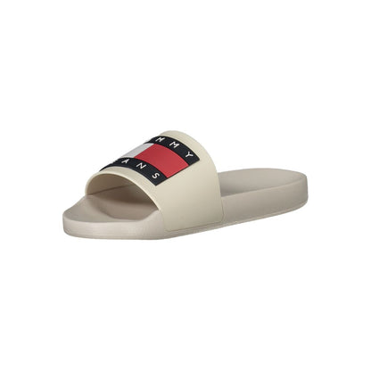 Tommy Hilfiger Beige Polyurethane Men's Slipper
